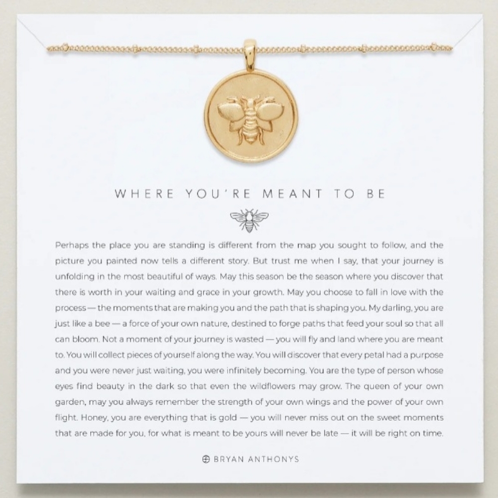 Bryan Anthonys "Where You're Meant To Be"Gold Necklace 14k gold finish